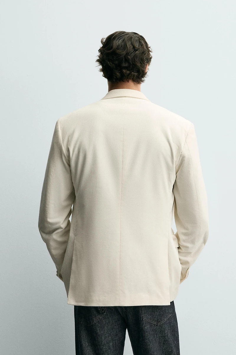 BLAZER À BOUTONNAGE CROISÉ EN CORDUROY