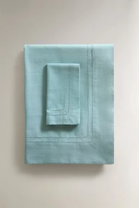 HEMSTITCHED COTTON TABLECLOTH