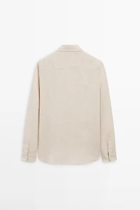 Chemise regular fit délavée 100 % lin