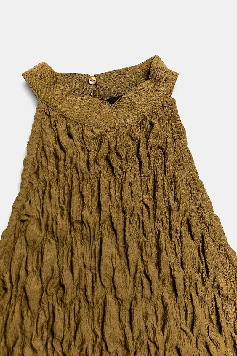 TOP HALTER À FRONCES