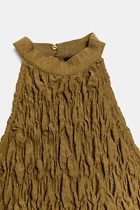 TOP HALTER À FRONCES