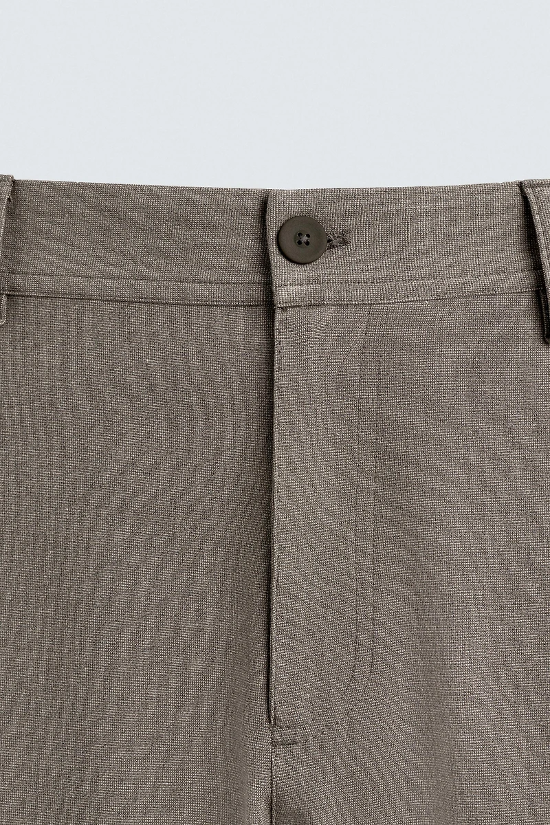 TEXTURED STRETCH PANTS