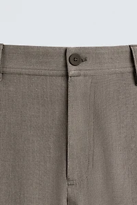 TEXTURED STRETCH PANTS
