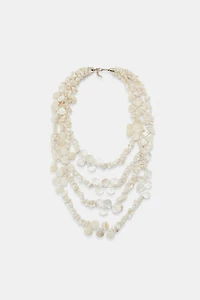 MOTHER-OF-PEARL EFFECT NECKLACE