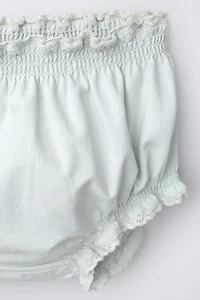EMBROIDERED SHIRT AND BLOOMERS SET