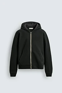 FELTED HOODIE SWEATSHIRT