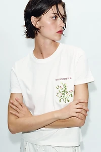 EMBROIDERED POCKET T-SHIRT
