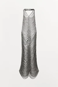 ROBE COURTE HALTER BRILLANTE