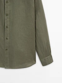 Regular fit 100% linen shirt