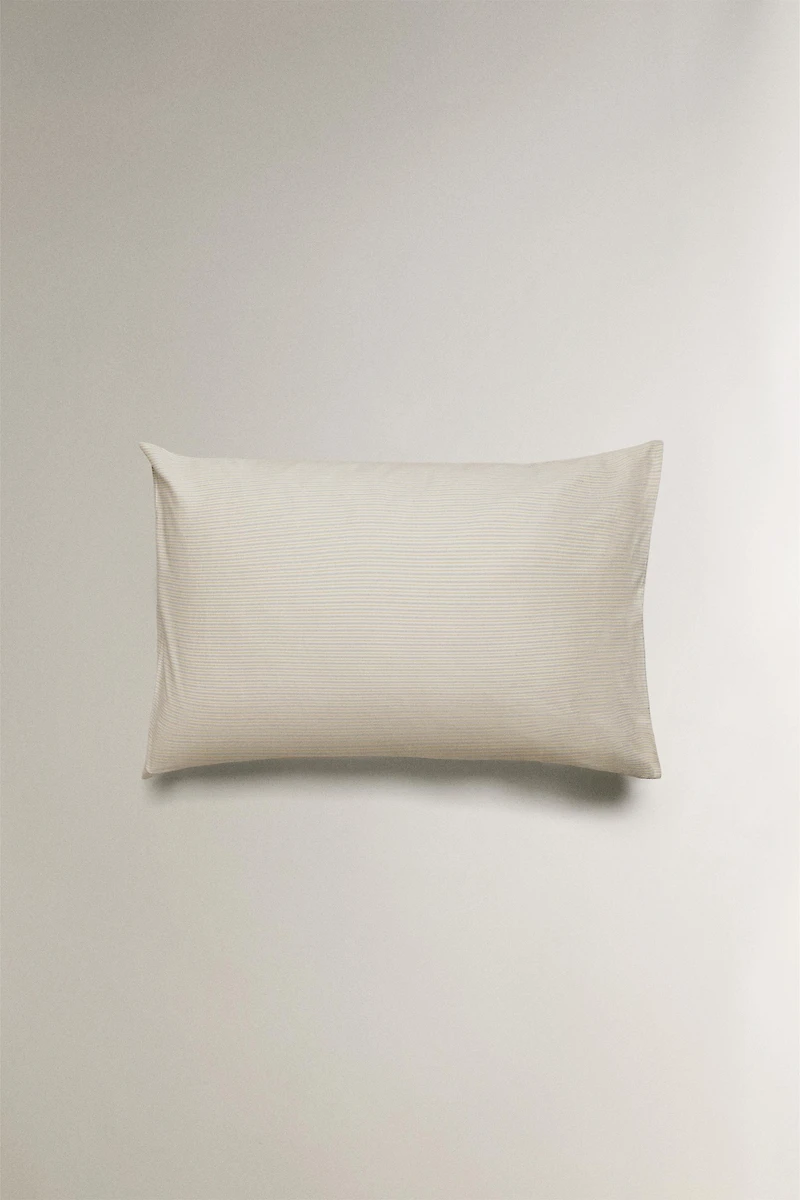 TAIE D’OREILLER SATIN RAYURES (300 FILS)
