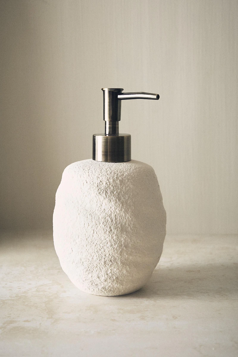 DISTRIBUTEUR SAVON CÉRAMIQUE TEXTURÉE
