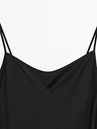 Robe longue nuisette en crêpe
