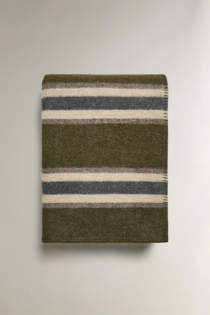STRIPED WOOL BLANKET