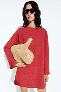 Long sleeve mini dress