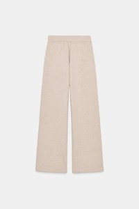 PANTALON MOLLETON À JAMBES LARGES