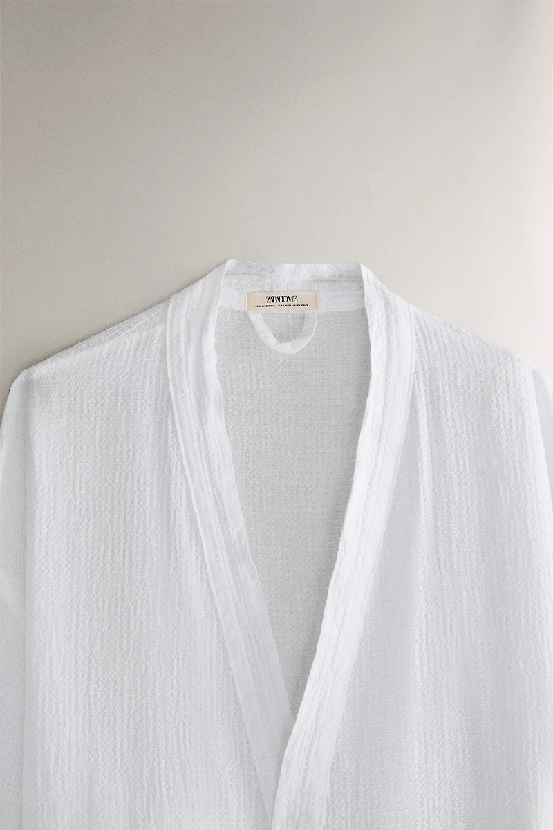 PEIGNOIR LIN WAFFLE