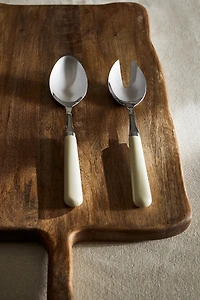 SALAD FLATWARE SET WITH COLORED HANDLE (SET OF 2)