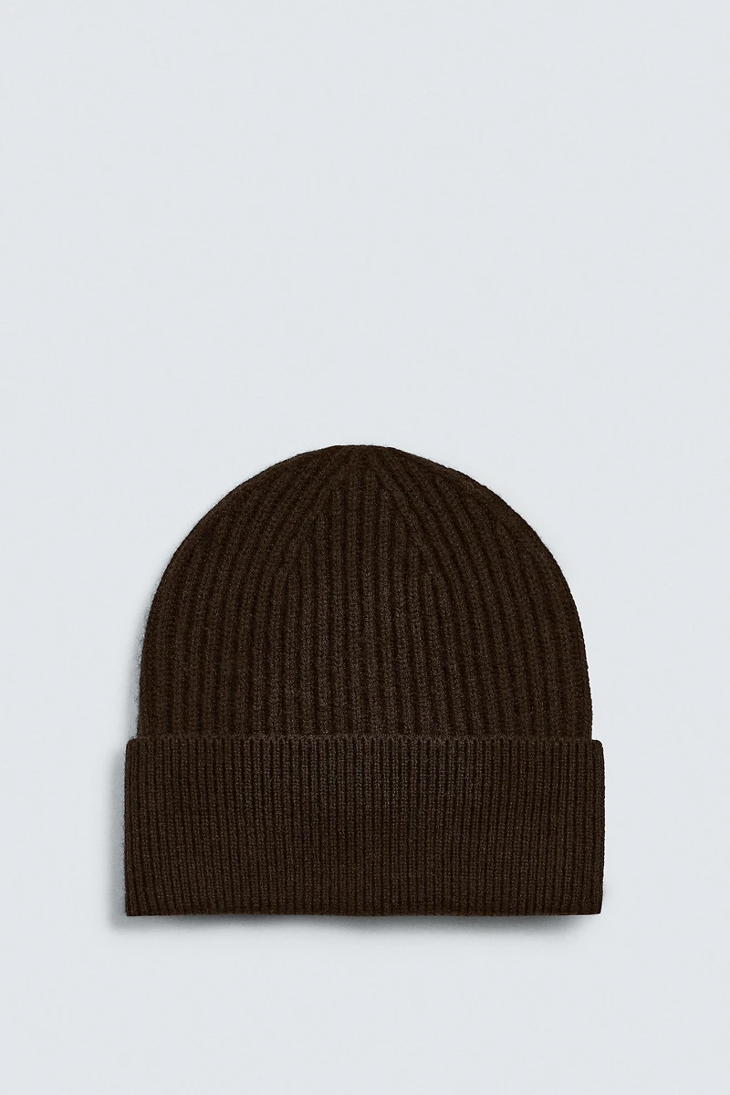 WOOL BLEND KNIT HAT