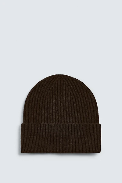 BONNET EN MAILLE MÉLANGE DE LAINE