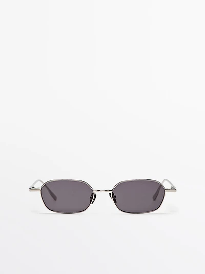 Hexagonal metal sunglasses