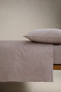 KIDS' DYED THREAD CHECK FITTED SHEET