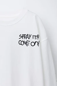 T-SHIRT À IMPRIMÉ GRAFFITI