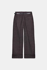 HOUNDSTOOTH BELTED PANTS