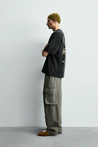 WASHED PRINTED GRAPHIC SWEATSHIRT