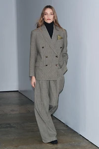 PLAID WOOL BLAZER ZW COLLECTION