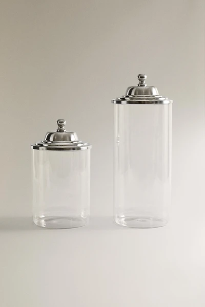 GLASS JAR WITH METAL LID