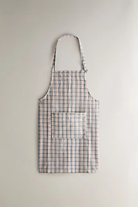 CHECK COTTON APRON