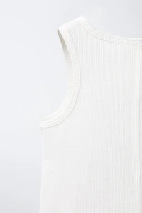 T-SHIRT CÔTELÉ SANS MANCHES