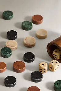 TABLE D'APPOINT PLATEAU PARCHIS MARBRE