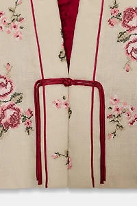 FLORAL EMBROIDERY PADDED JACKET