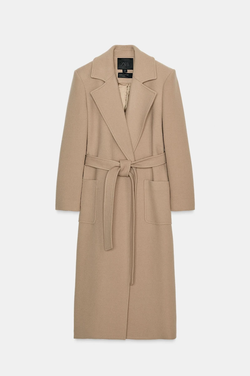 ZW COLLECTION WOOL BLEND BELTED COAT