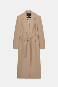 ZW COLLECTION WOOL BLEND BELTED COAT
