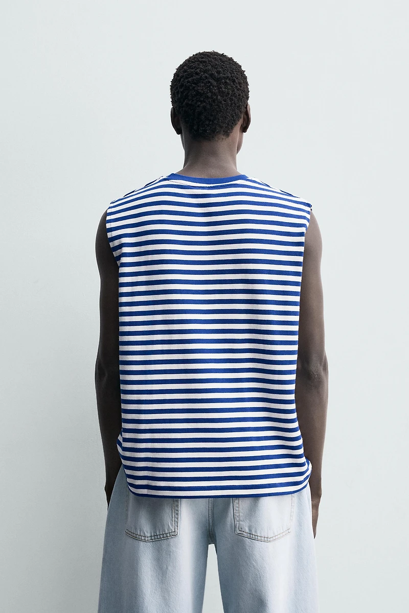 STRIPED JACQUARD TANK TOP