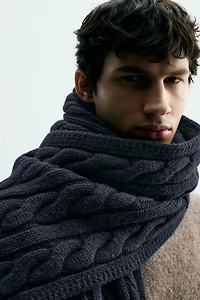 ÉCHARPE TRESSÉE 100 % LAINE