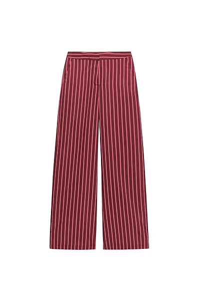 PANTALON LARGE À RAYURES