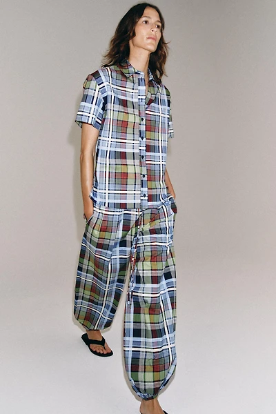 PANTALON BOUFFANT À CARREAUX ZW COLLECTION