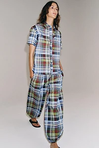 PANTALON BOUFFANT À CARREAUX ZW COLLECTION