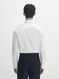 Chemise slim en popeline 100 % coton