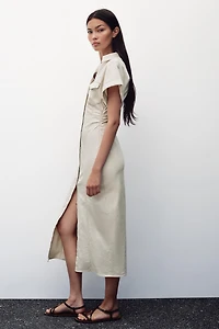 ROBE MIDI PLIS TAILLE