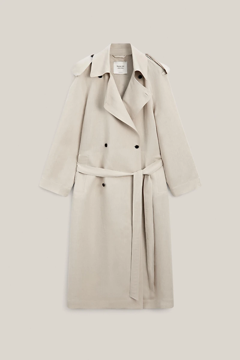 Trench oversize avec lin - LIMITED EDITION