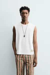 BANANA EMBROIDERED TANK TOP