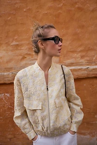 JACQUARD BOMBER JACKET
