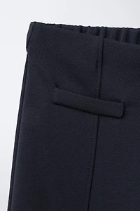 PANTALON WIDE LEG AVEC NERVURE