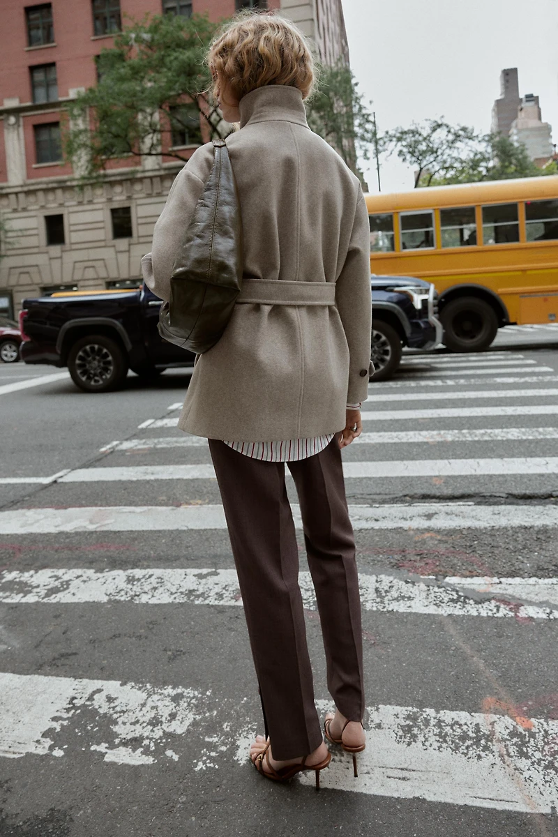 MANTEAU COL DOUBLE POSITION SOFT