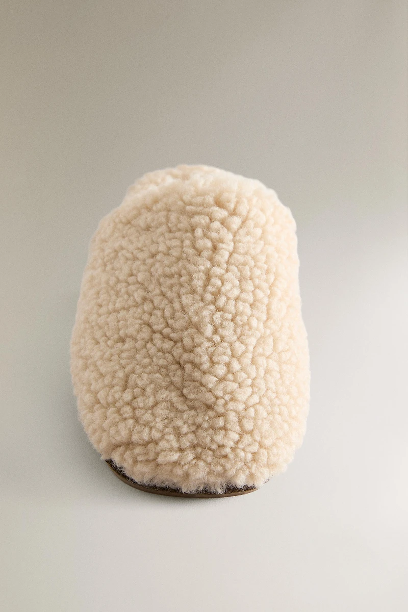 FAUX SHEARLING MULE SLIPPERS