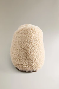 FAUX SHEARLING MULE SLIPPERS